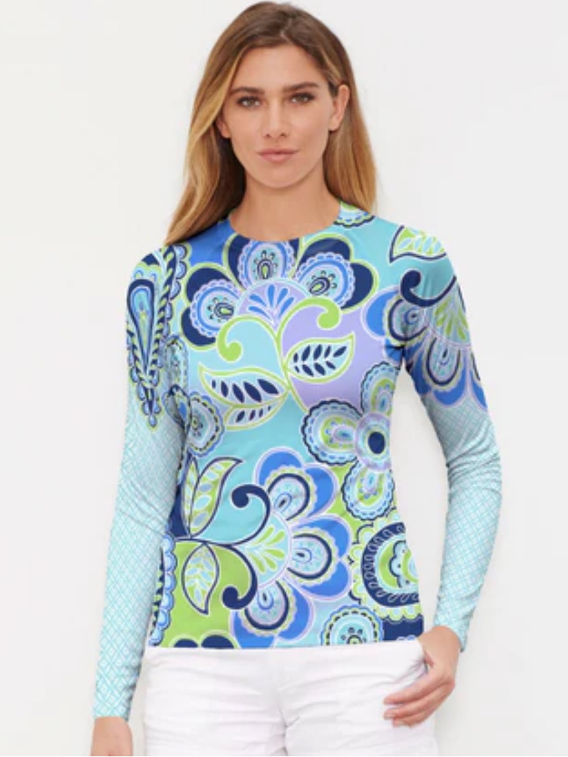 Sundance Whimsy Rose Pop Paisley Blue (13233) ~ Butterknit Long S